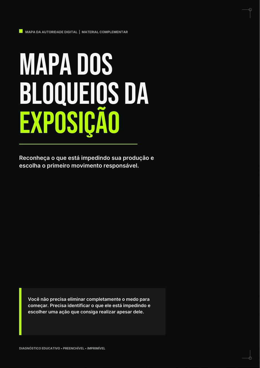 Capa do PDF interativo Mapa dos Bloqueios da Exposição